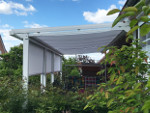 terrasoverkapping aluminium met zonwering verticaal